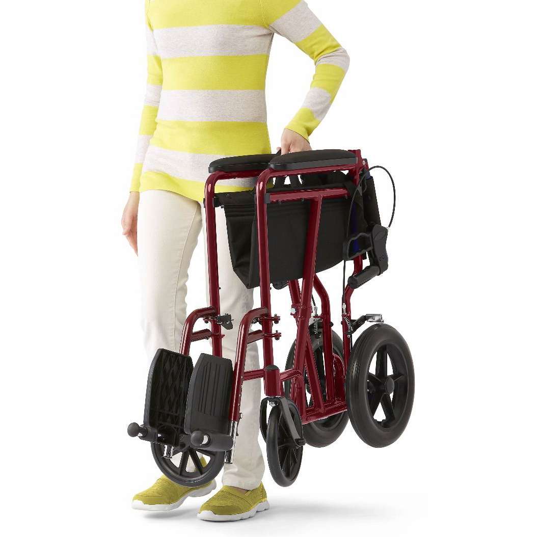 Medline Basic Aluminium Transport Chair thumbnail 6