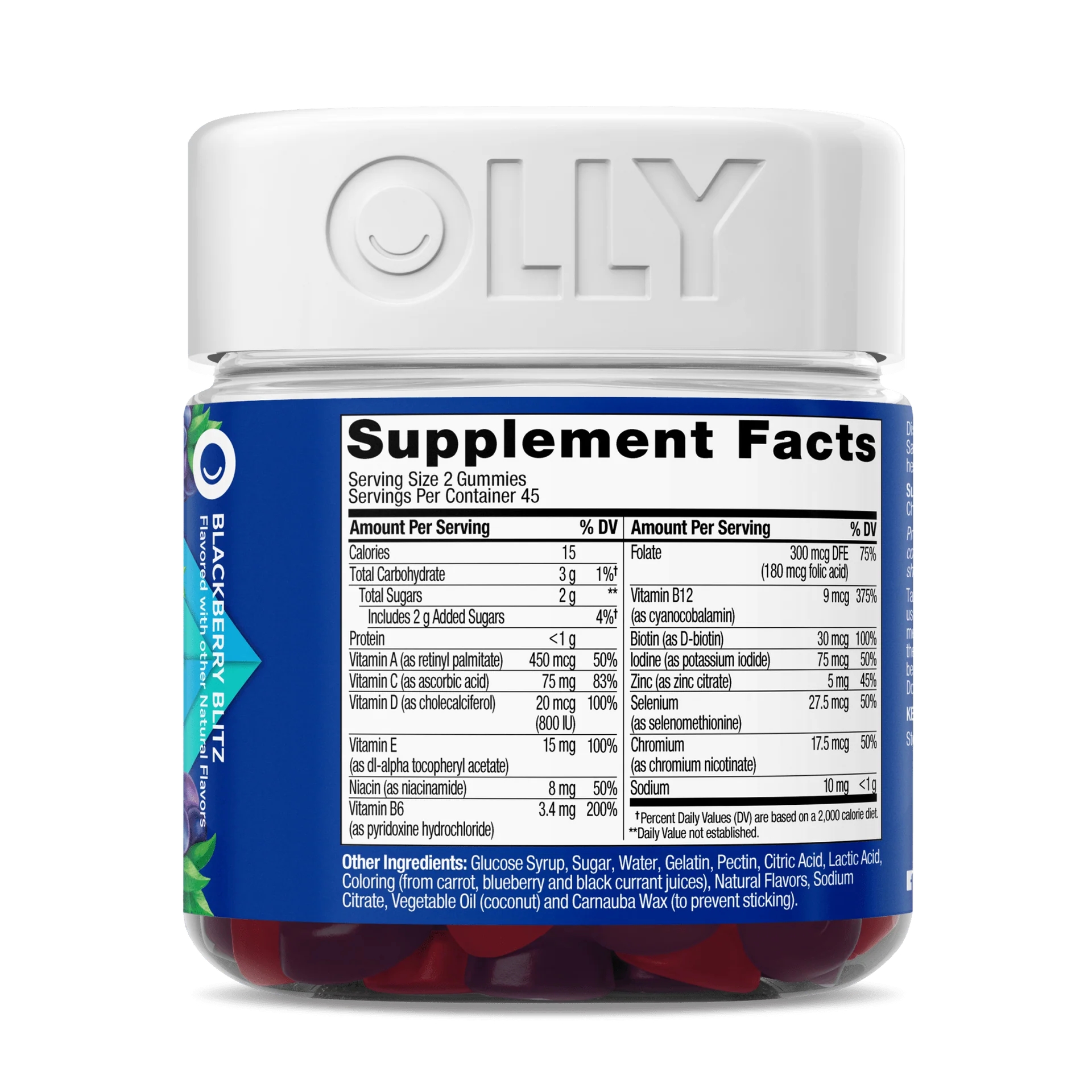 OLLY Men's Multi-Vitamins, Zinc Supplement Gummies - Bottle of 90 thumbnail 2