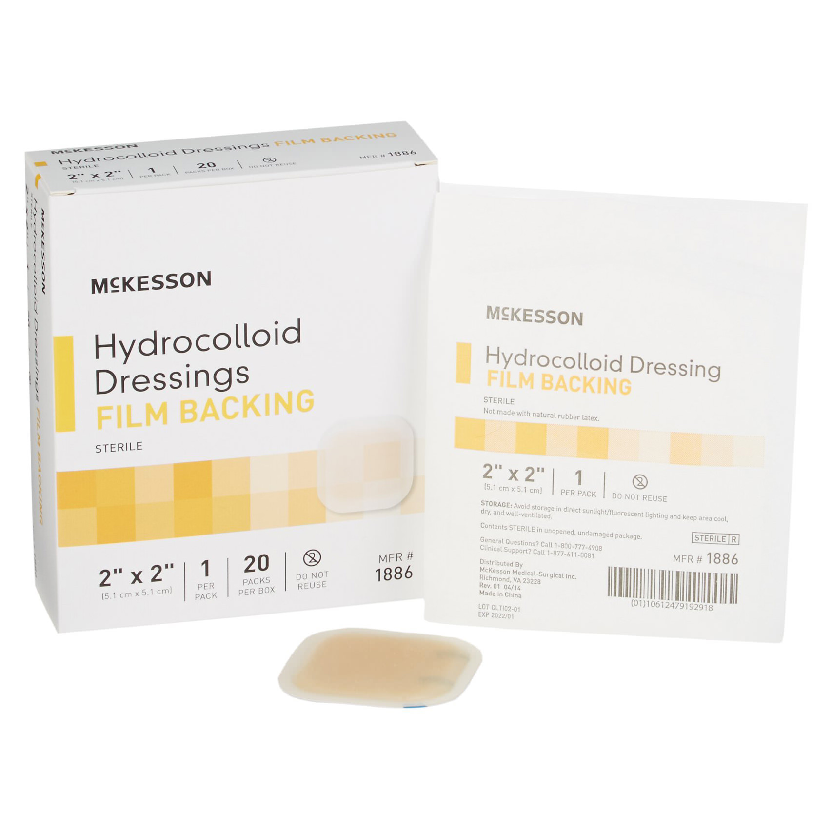 McKesson Hydrocolloid Dressing With Film Backing - Main image