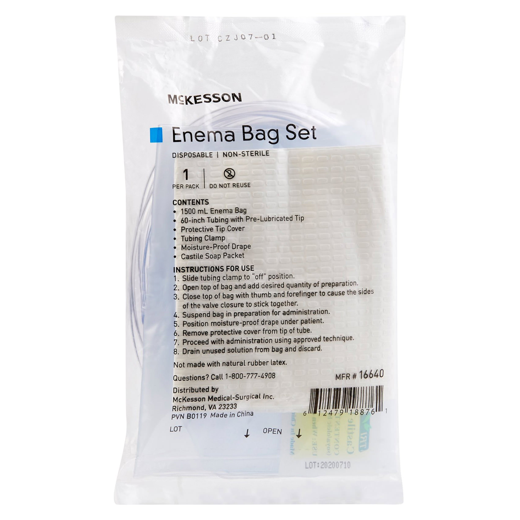 McKesson Enema Bag Set
