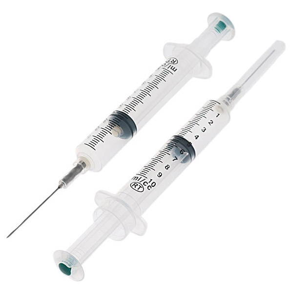 Retractable Vanishpoint Safety Hypodermic Syringe with Needle thumbnail 1
