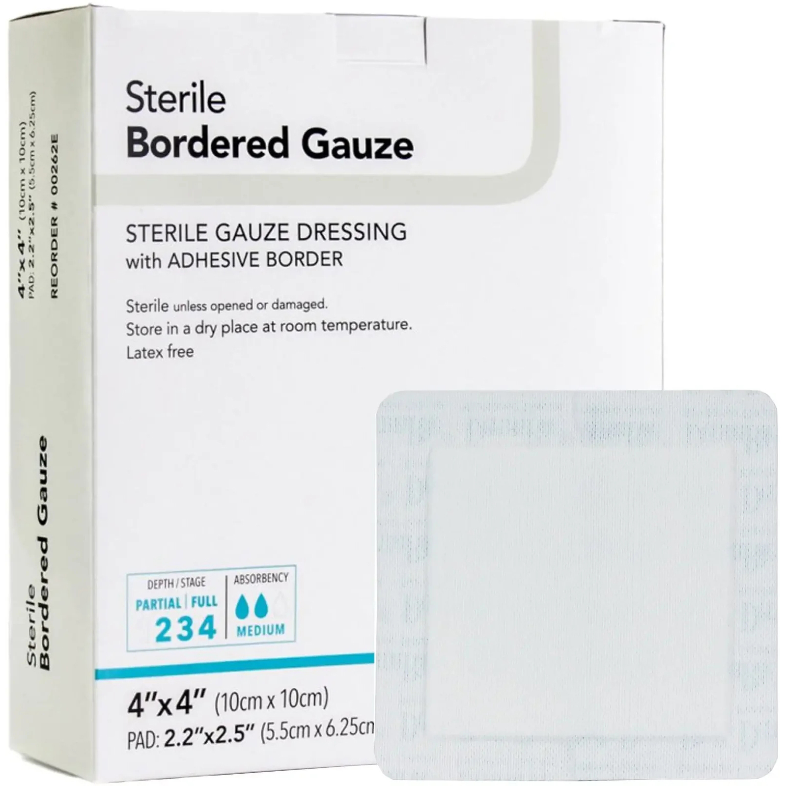 DermaRite Sterile Bordered Gauze Dressing with Adhesive Border