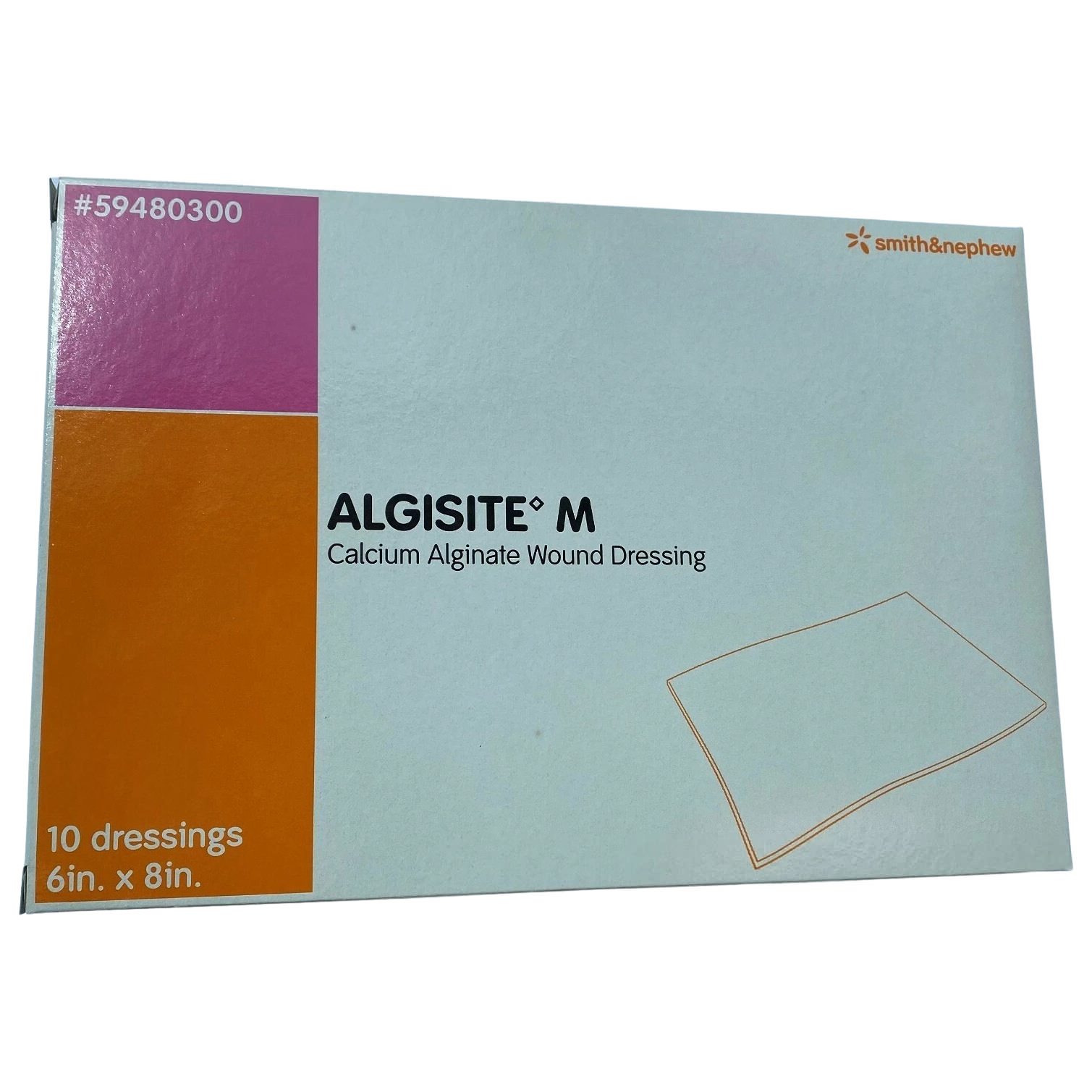 Algisite M Calcium Alginate Dressing, 6 x 8 Inch - Box of 10