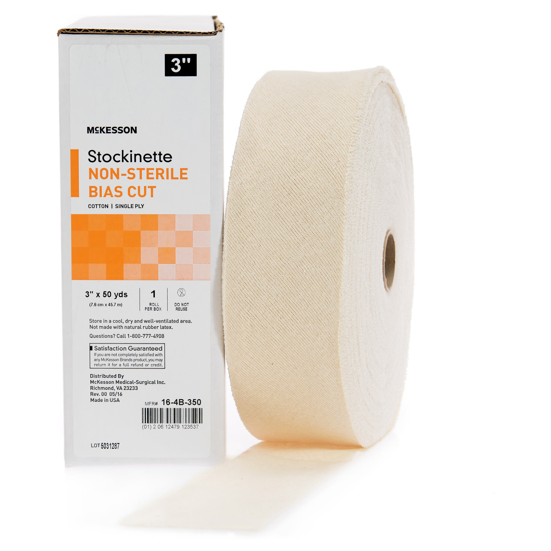 McKesson Bias Cut Stockinette Beige NonSterile - Main image
