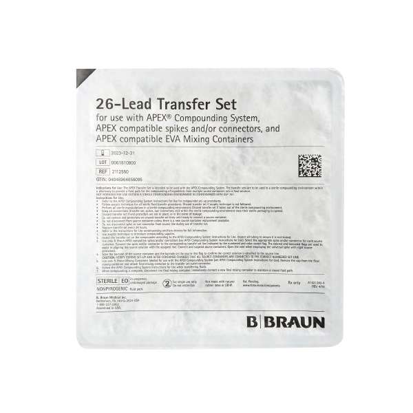 えぺ B. Braun Medical Apex Transfer Set, 26 Lead | Transfer Sets