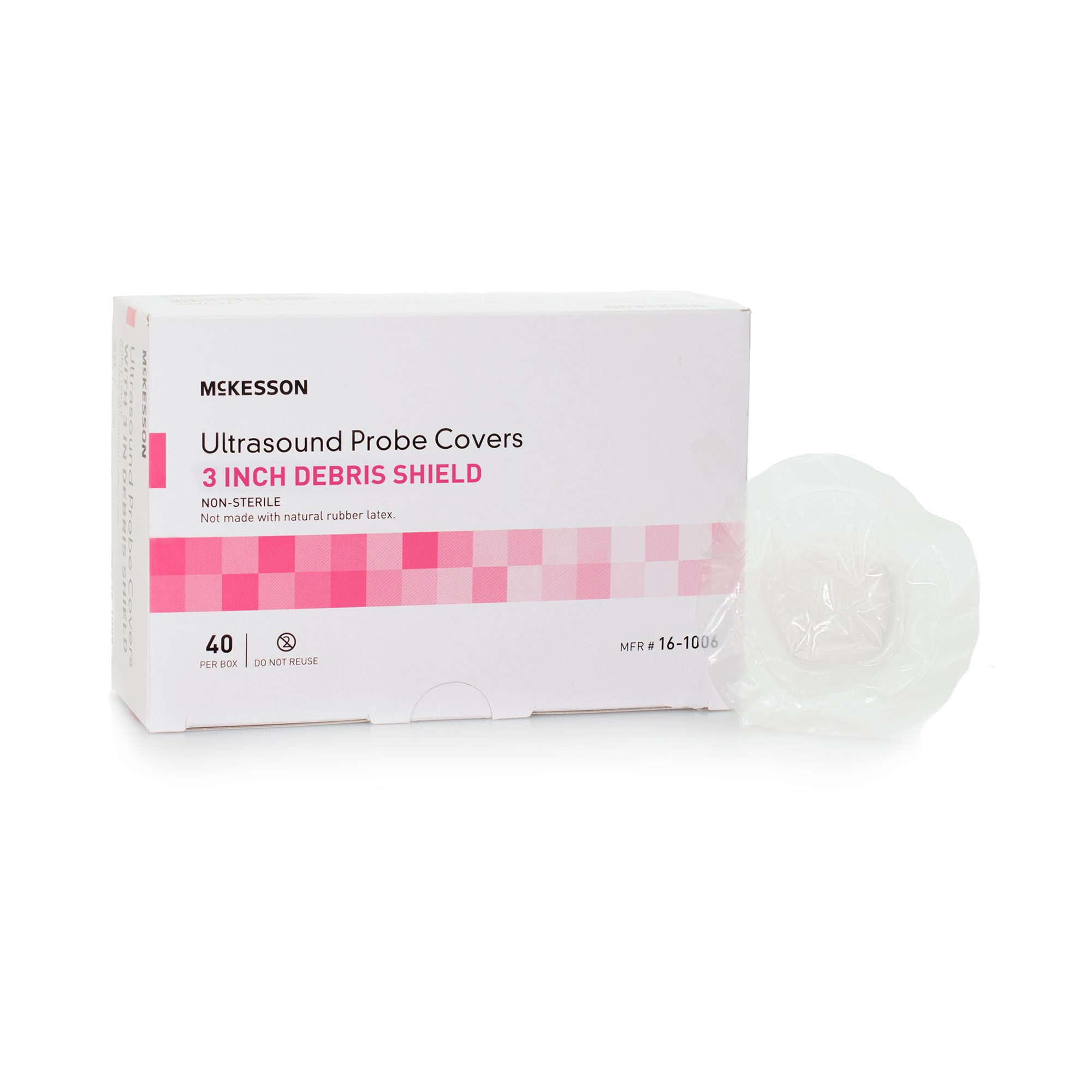 McKesson Ultrasound Probe Cover with Debris Shield 1 x 8 Inch, Individually Wrapped, NonSterile - Main image