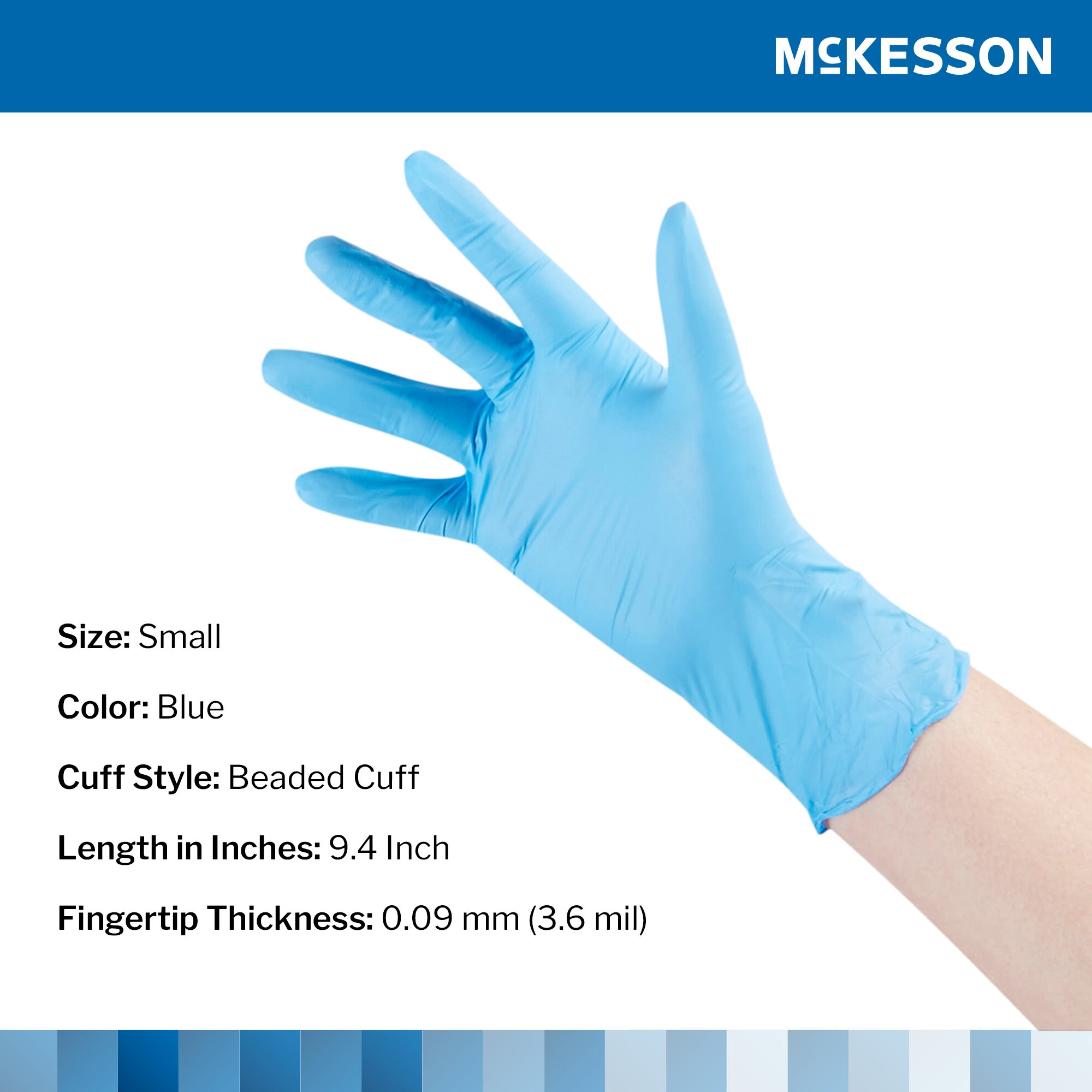 McKesson Confiderm 3.8 Nitrile Powder Free Exam Gloves thumbnail 2