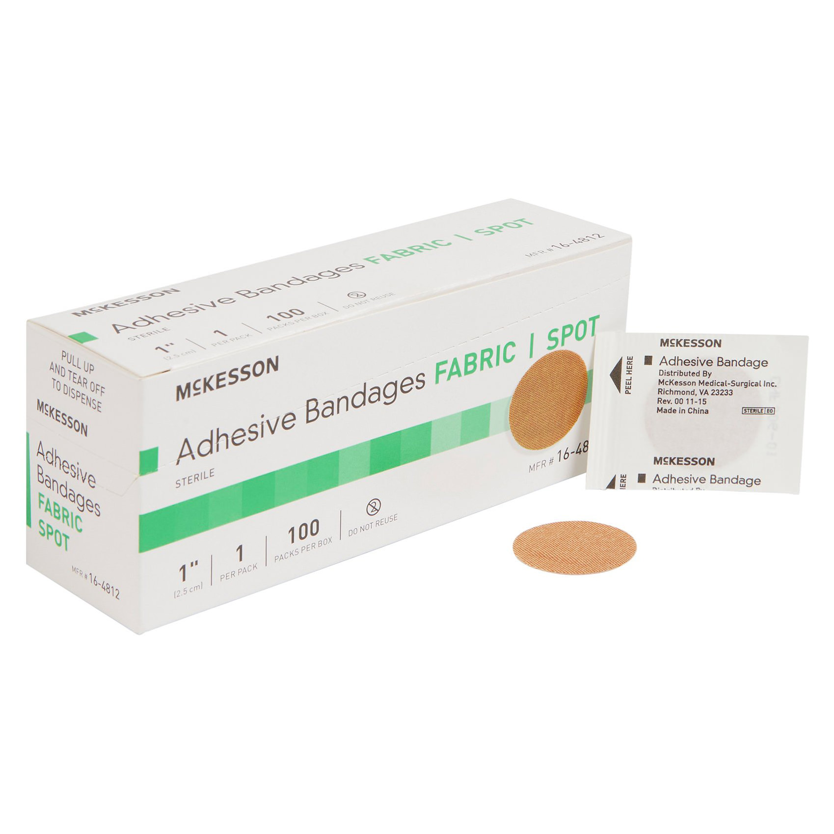 McKesson Fabric Round Adhesive Spot Bandage - Main image