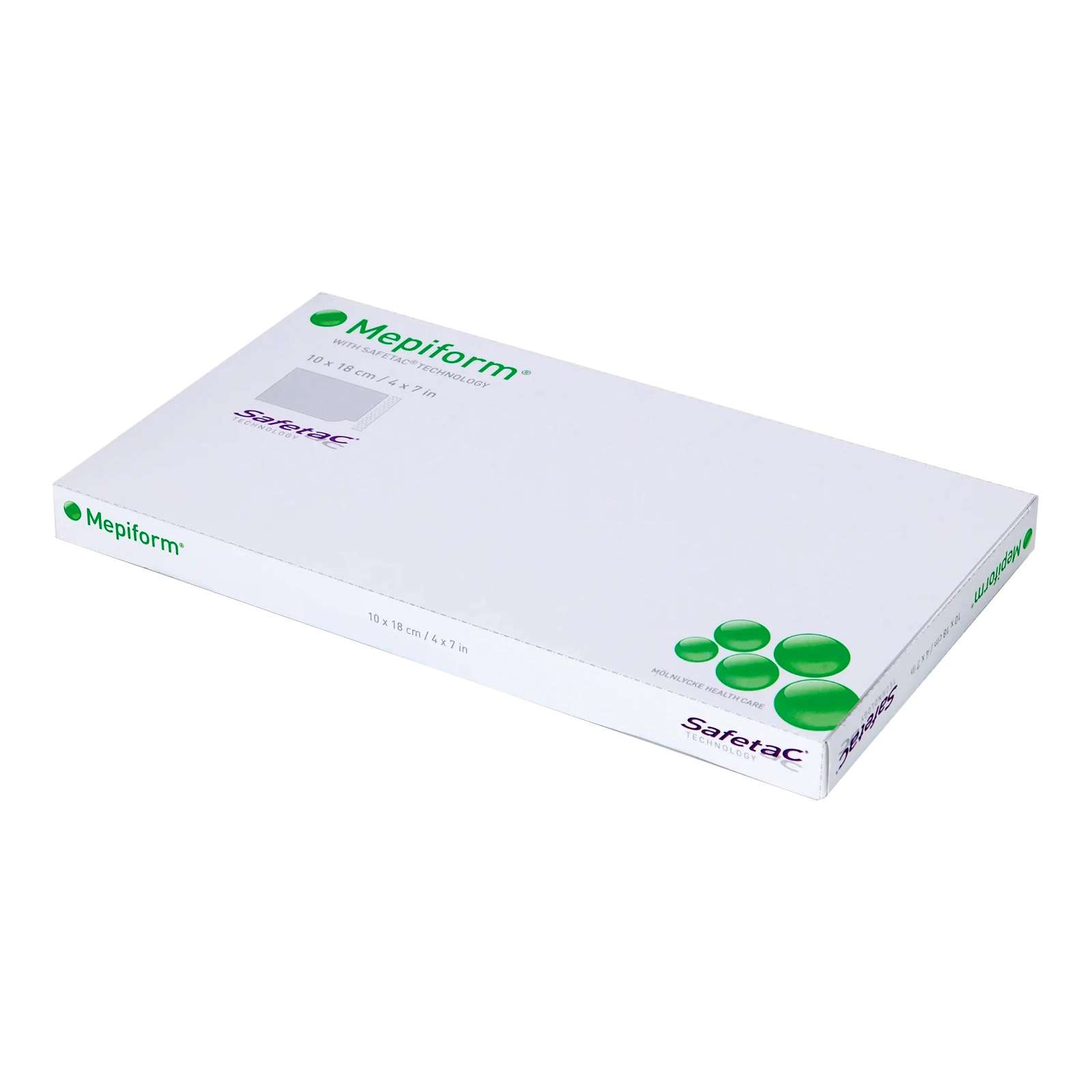 未使用メピフォーム　Mepiform 10×18cm 2枚 Mepiform 4 x 7 Inch Silicone Dressing, Box of 5 - Scar Care
