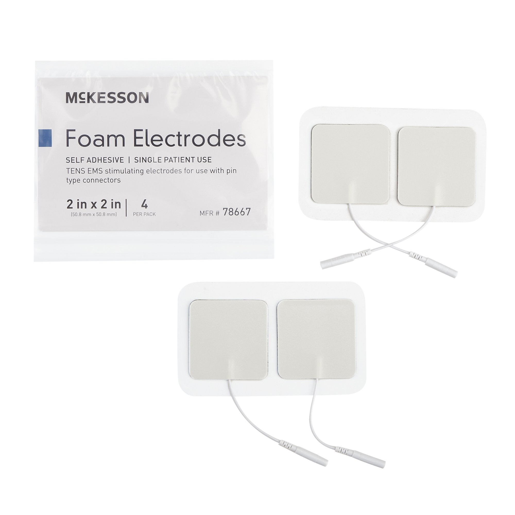 McKesson Self-Adhesive Electrotherapy Electrode with Foam Backing - Main image