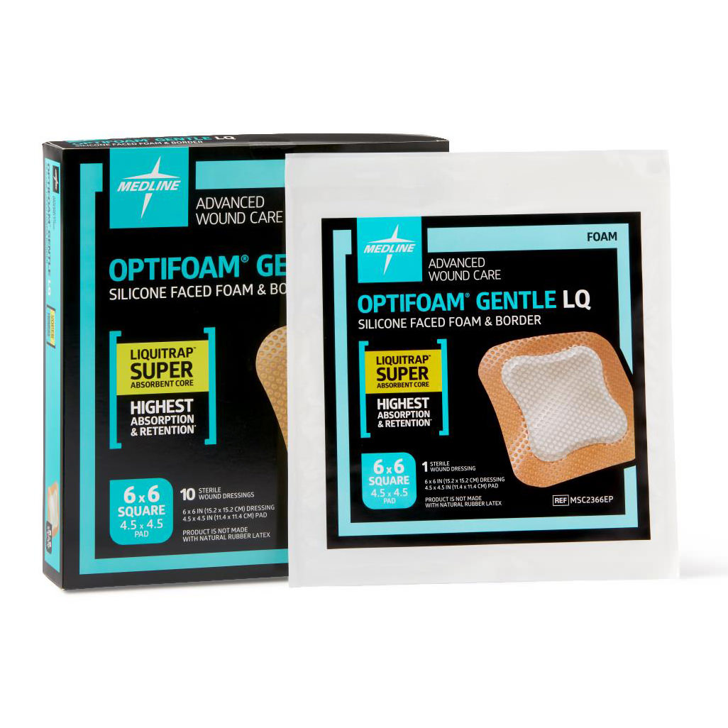 Optifoam Gentle LQ Silicone-faced Border Foam Dressing, Sterile thumbnail 2