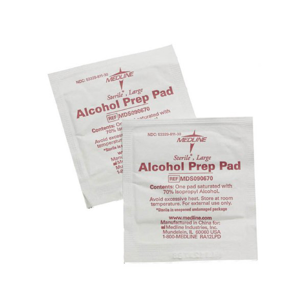 thumbnail image 2 of Medline Alcohol Prep Pads - Pack Of 200 Sterile Swabs For First Aid & Hygiene 2 of 5
