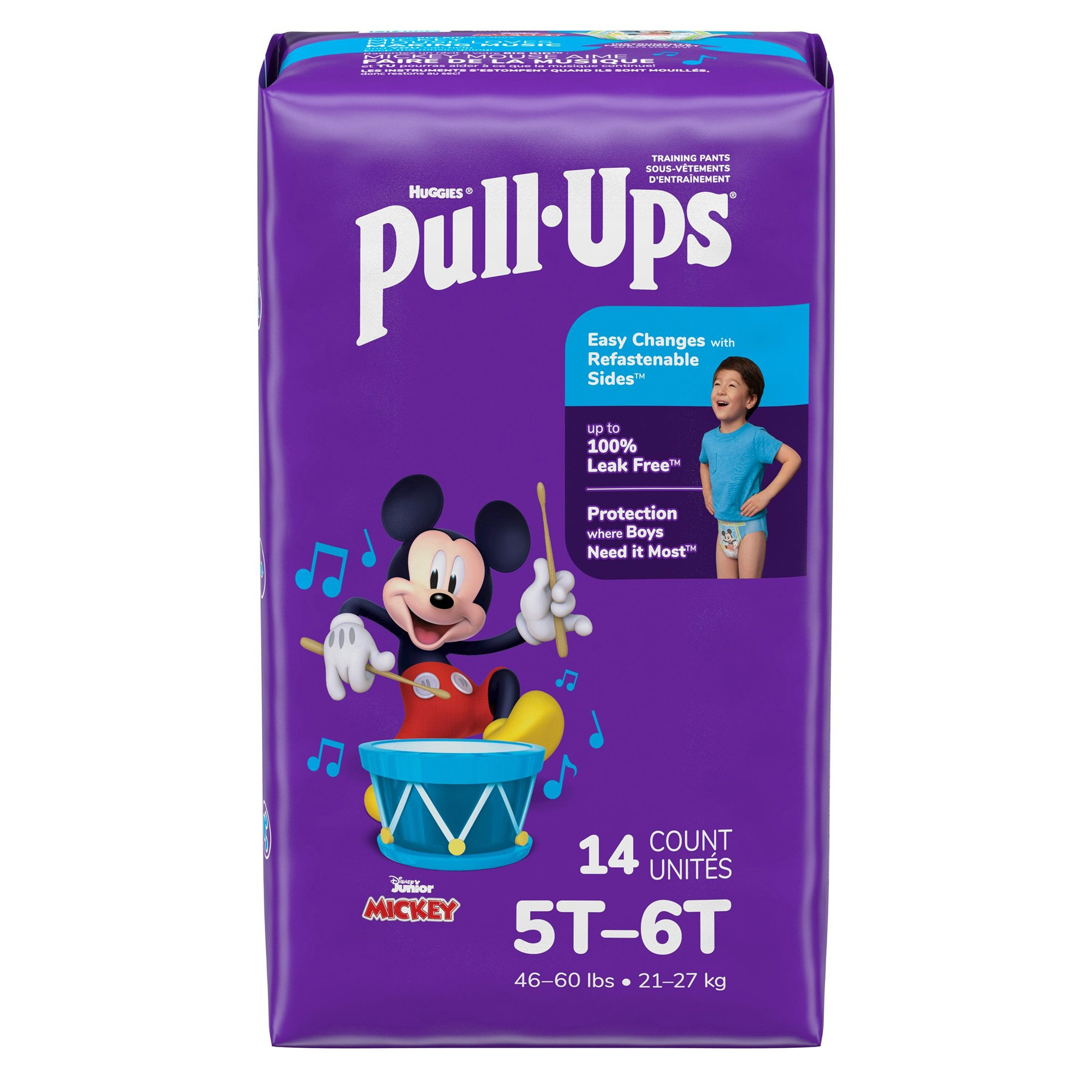 Huggies Pull-Ups Toddler Training Pants, Size 5T-6T thumbnail 3