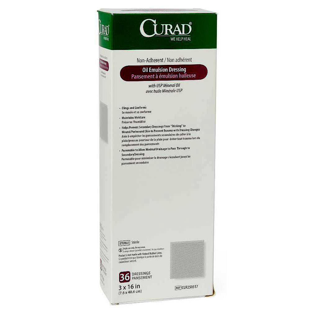 Curad Non-adherent Sterile Oil Emulsion Dressing thumbnail 2