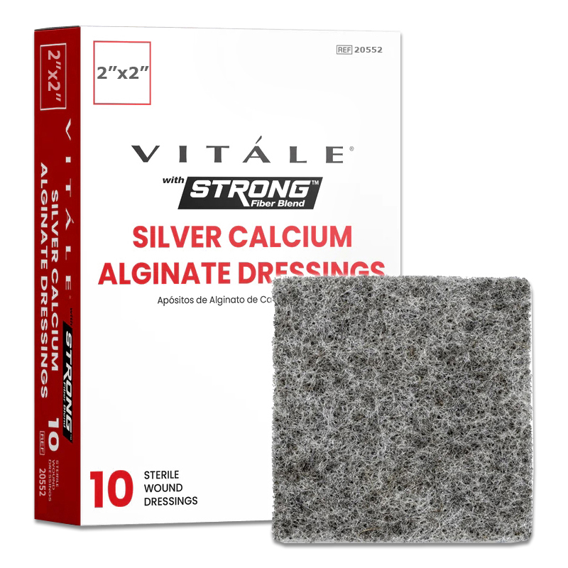 CellEra Vital Remedy 20552 - Box/10. Vital Remedy Vitale Strong Silver Calcium Alginate Dressings, 2" X 2".