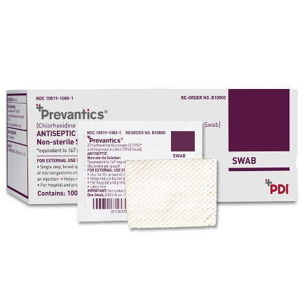 Prevantics Antiseptic Prep Pad 3.15% / 70% Strength - Package of 100 - Main image