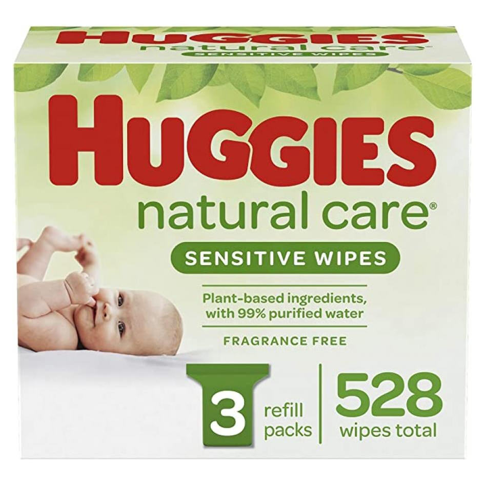 Huggies Natural Care Sensitive Wipes, Fragrance Free - Case of 528 thumbnail 1