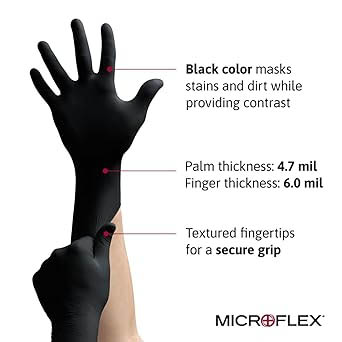 Microflex MidKnight Nitrile Exam Gloves thumbnail 3