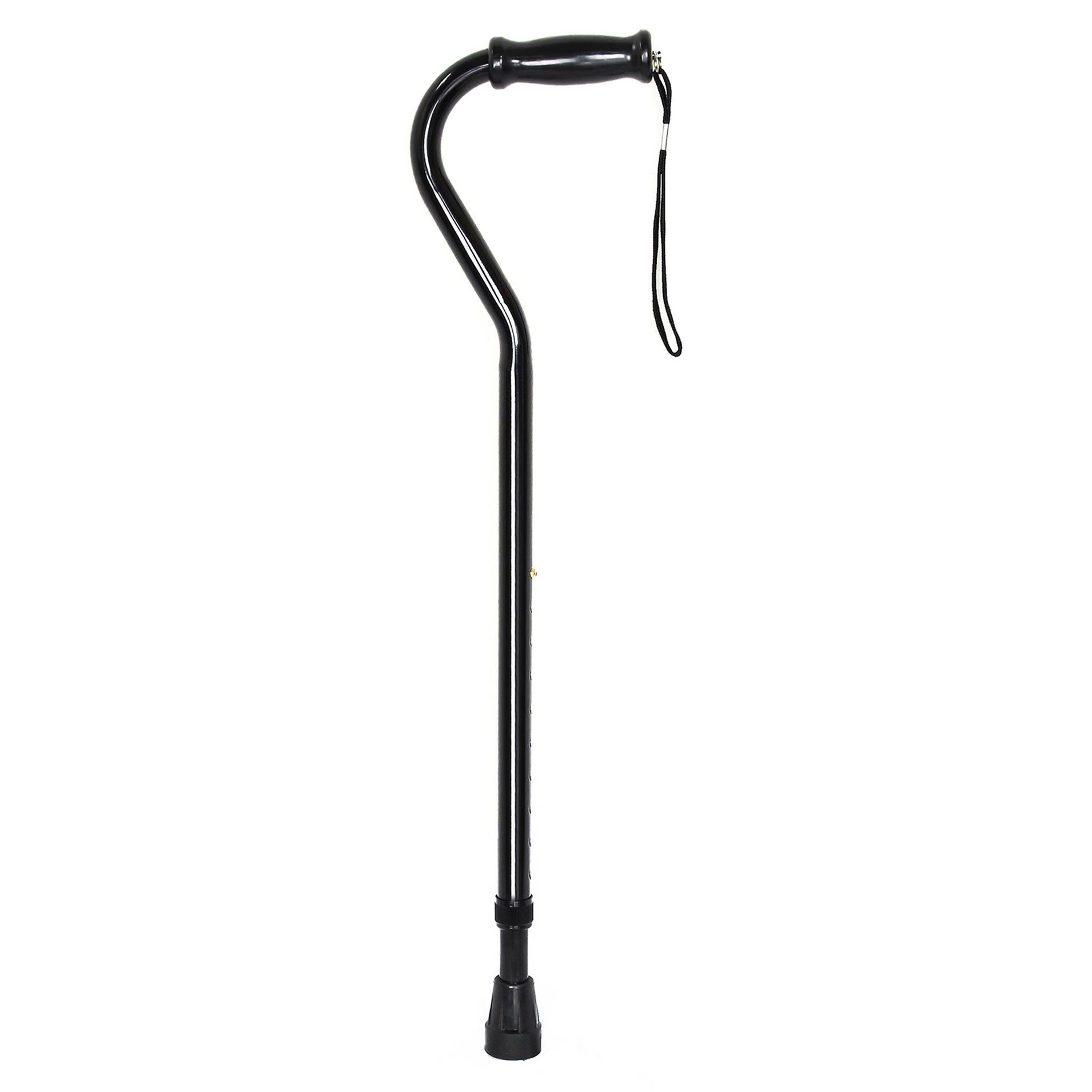 McKesson Black Heavy-Duty Offset-Handle Steel Cane