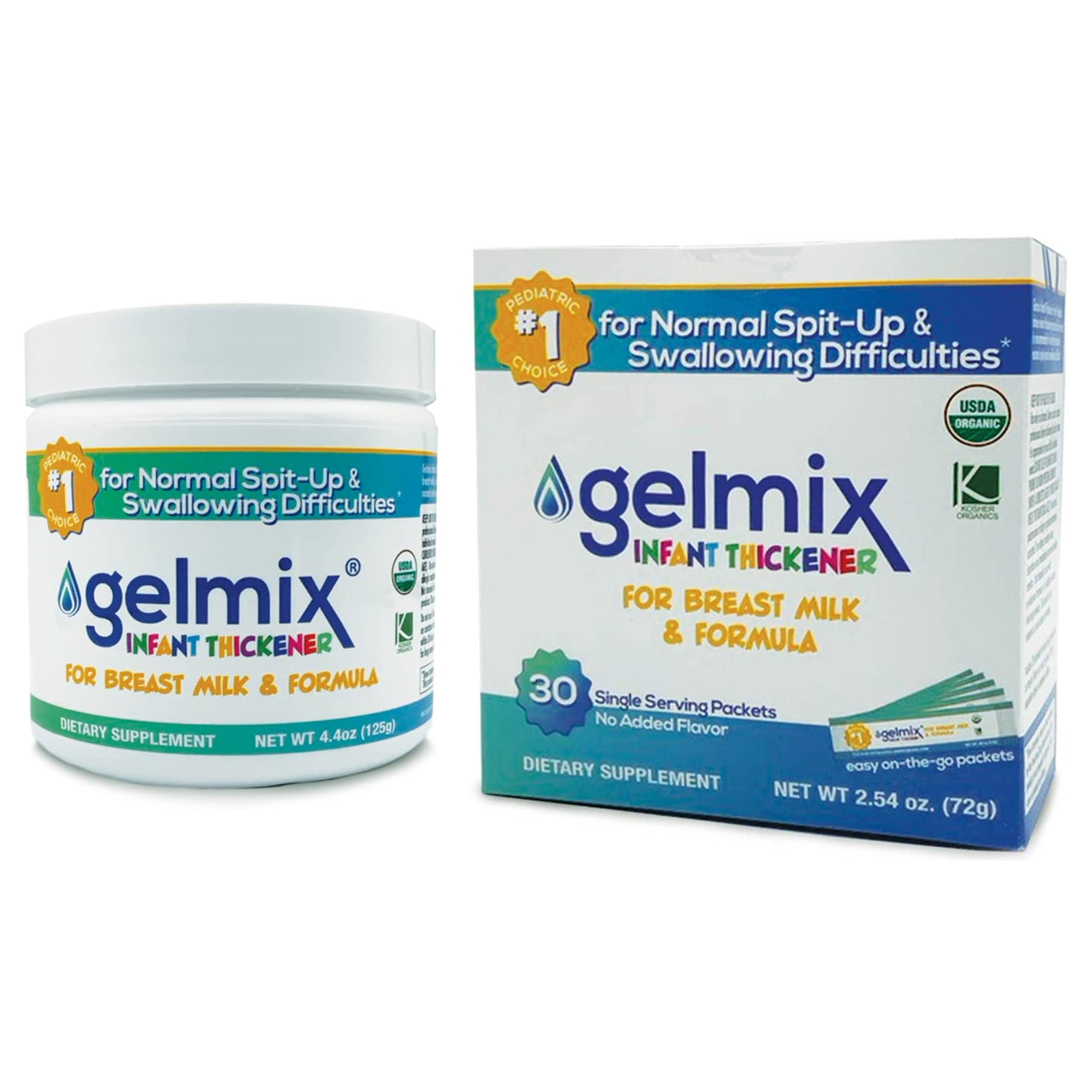 Gelmix Infant Formula Thickener, USDA Organic, 4.4 oz Jar