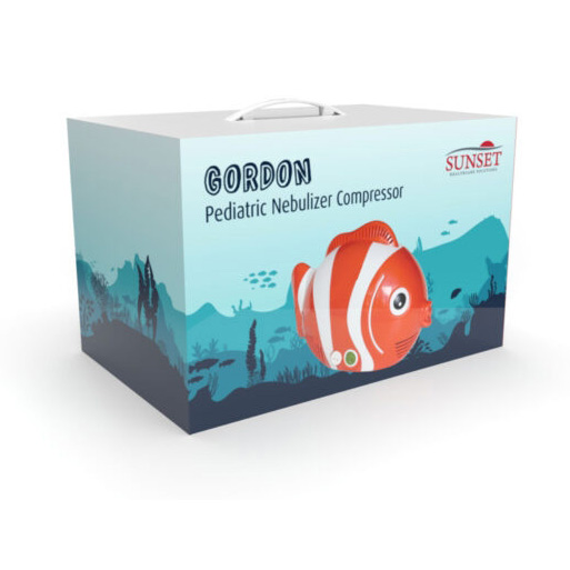 Sunset Pediatric Fish Compressor Nebulizer with Aerosol Mask thumbnail 2