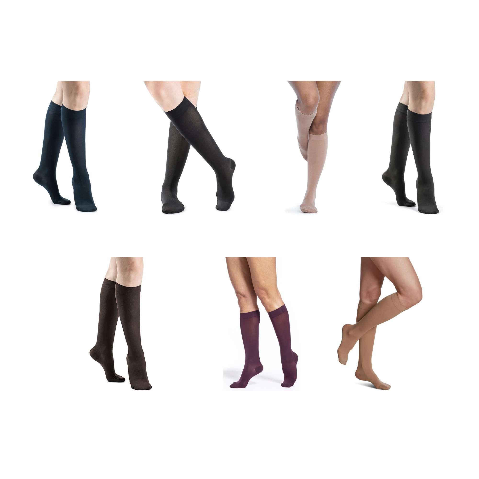 Sigvaris Soft Opaque Calf-High 20-30mmHg Compression Socks