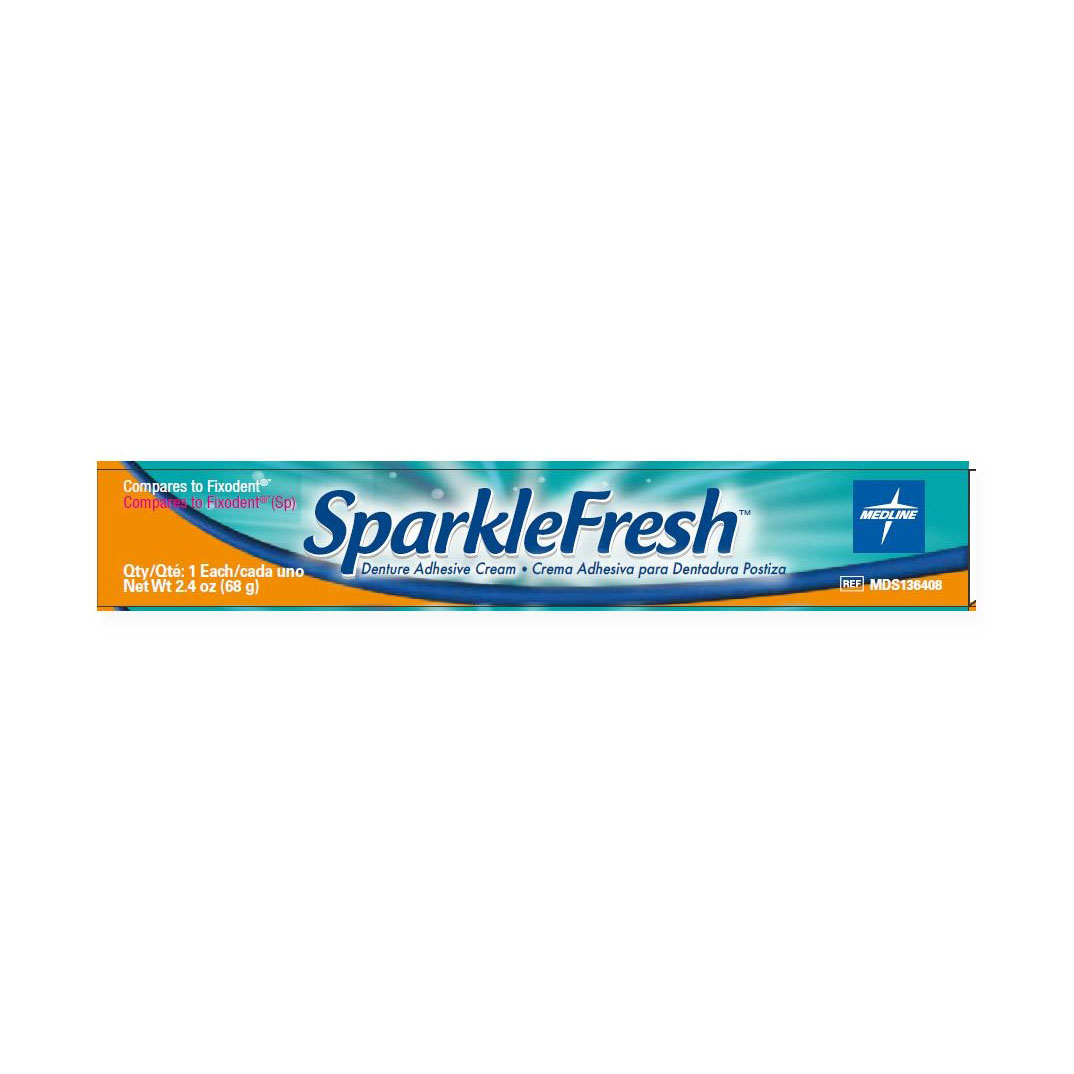 SparkleFresh Denture Adhesive Cream | Secure All-Day Hold