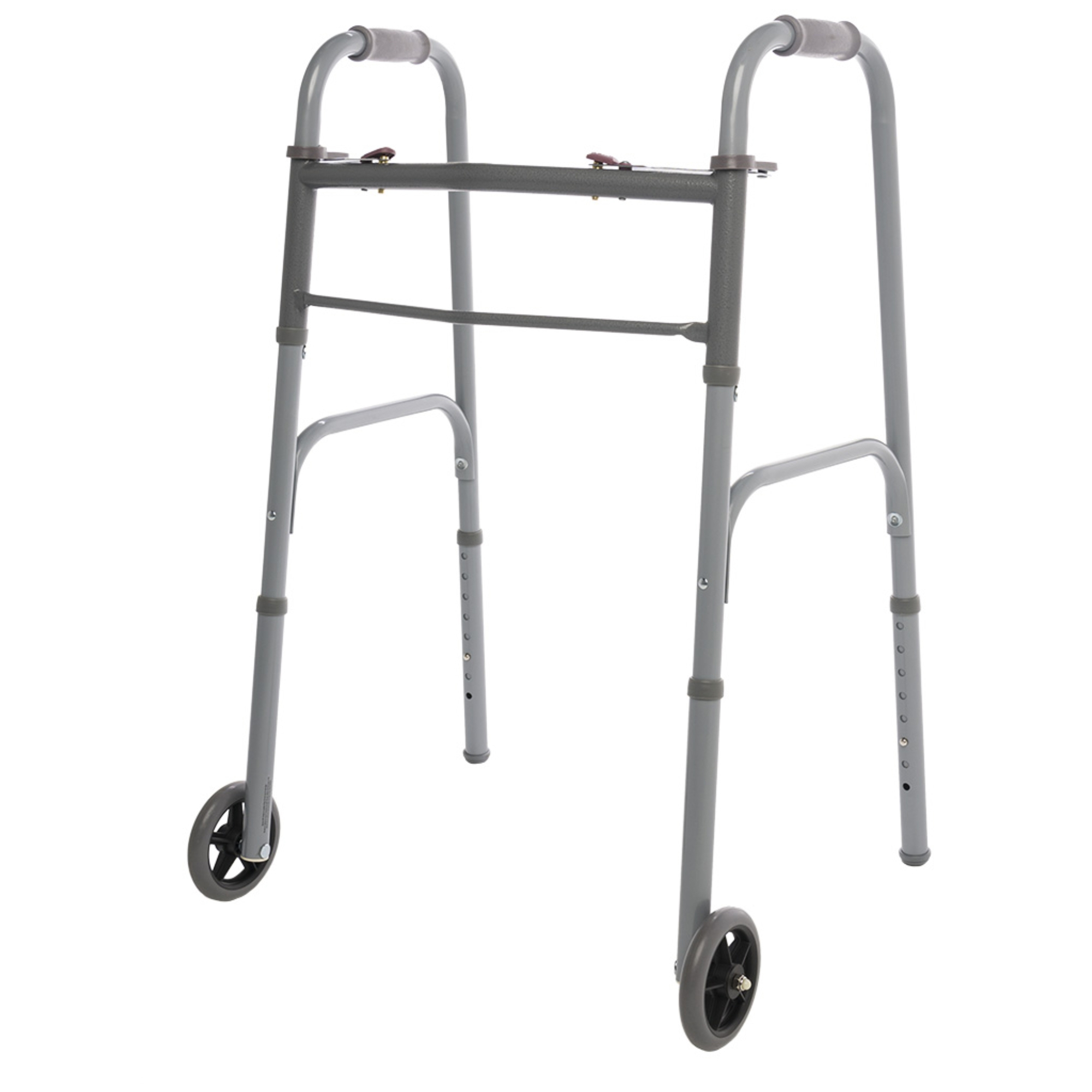 Lumex Two Button Folding Walker w/ 5