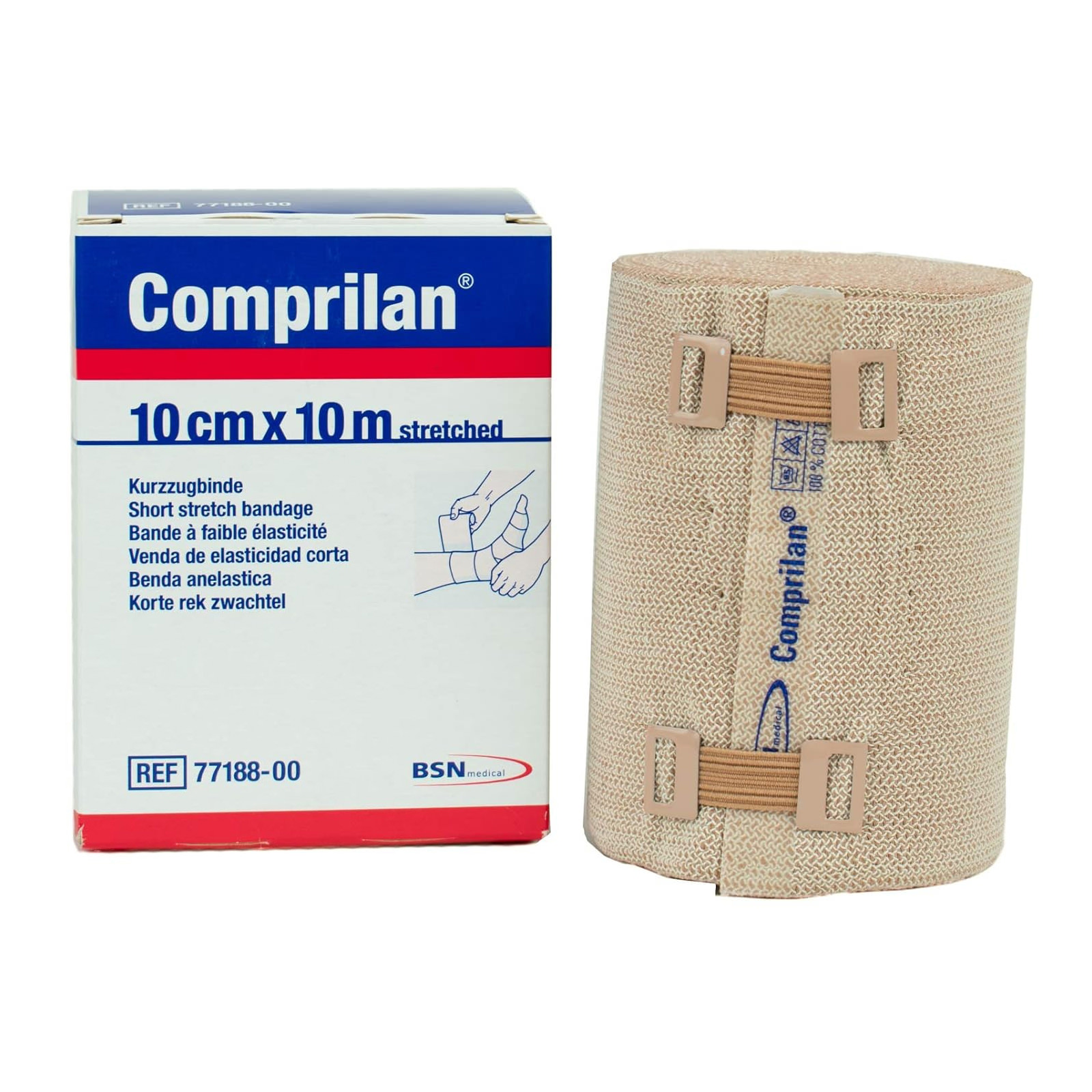 Comprilan Short Stretch Bandage, 10 cm x 10 meter - Each