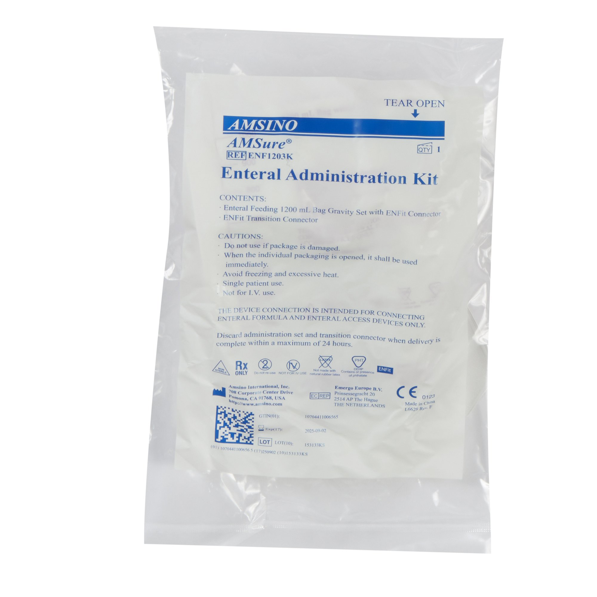 Alcor AMSure Gravity Feeding Bag Set with EnFit thumbnail 2