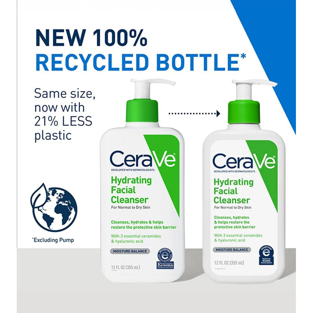 CeraVe Hydrating Facial Cleanser, 12 oz thumbnail 3