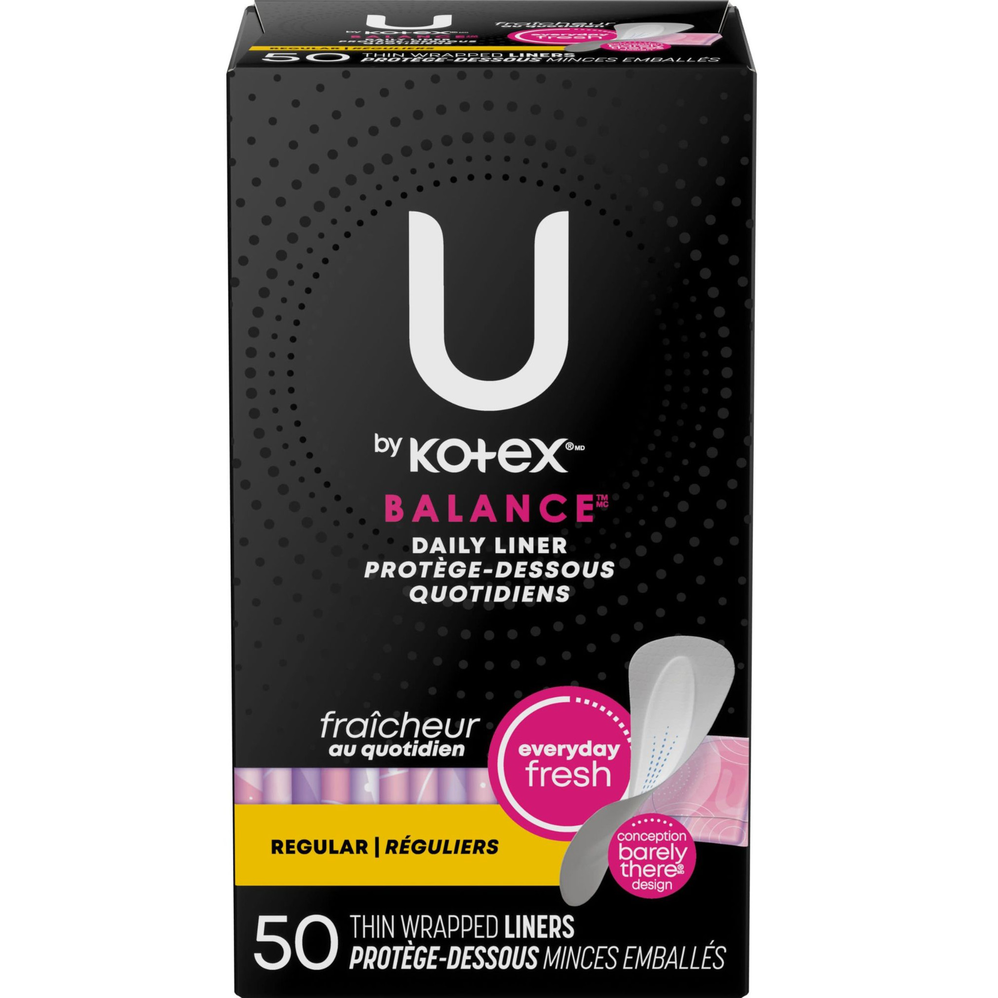 U By Kotex Balance Barely There Daily Liners thumbnail 1