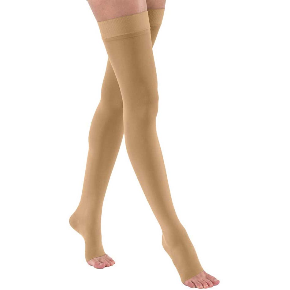 Jobst Opaque Thigh High Dot top band Compression Stockings thumbnail 1