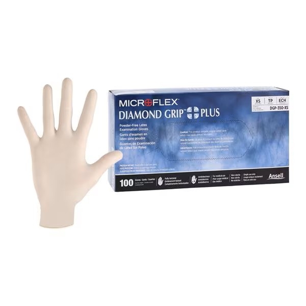Microflex Diamond Grip Plus Latex Gloves | Powder-Free