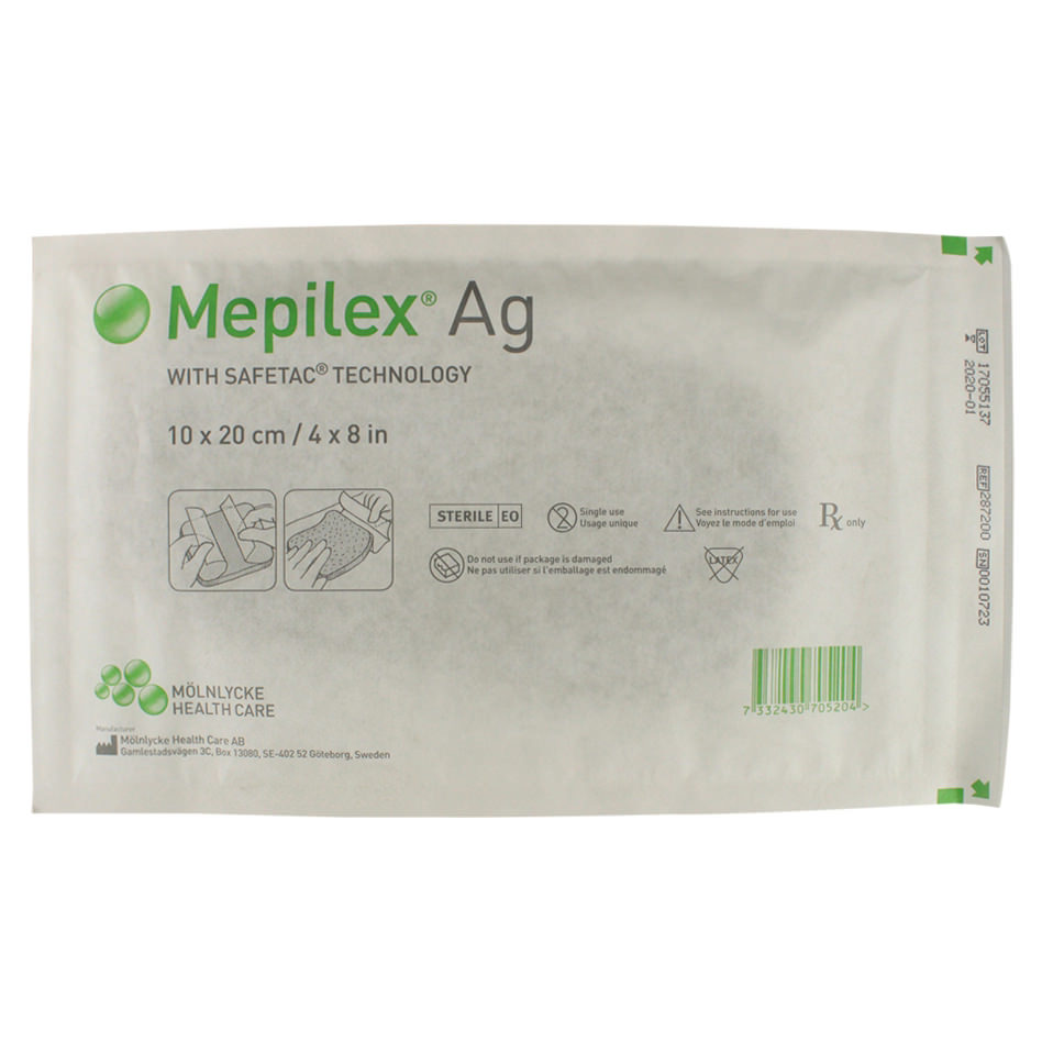 Mepilex Ag Antimicrobial Foam Dressing - Main image