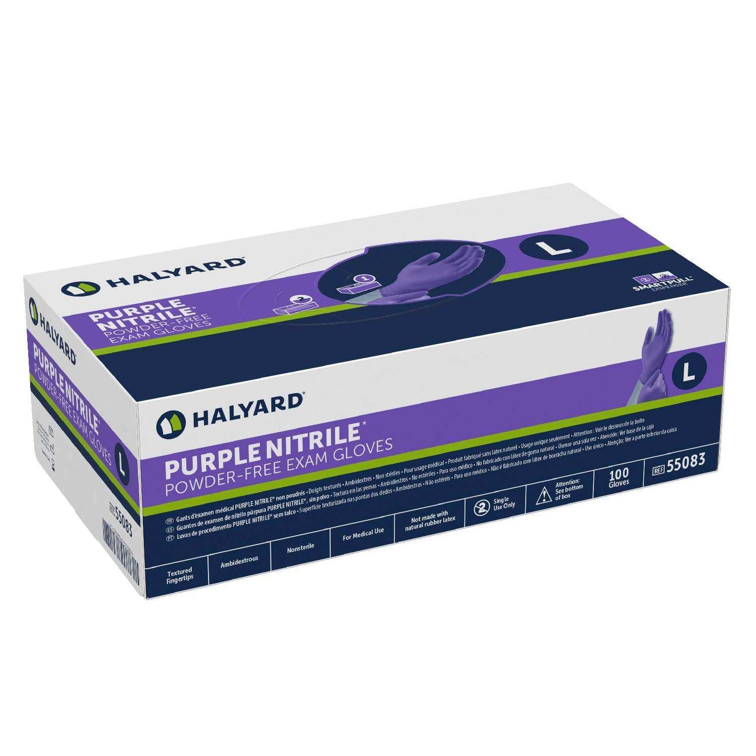 Halyard Purple Nitrile Powder Free Exam Gloves