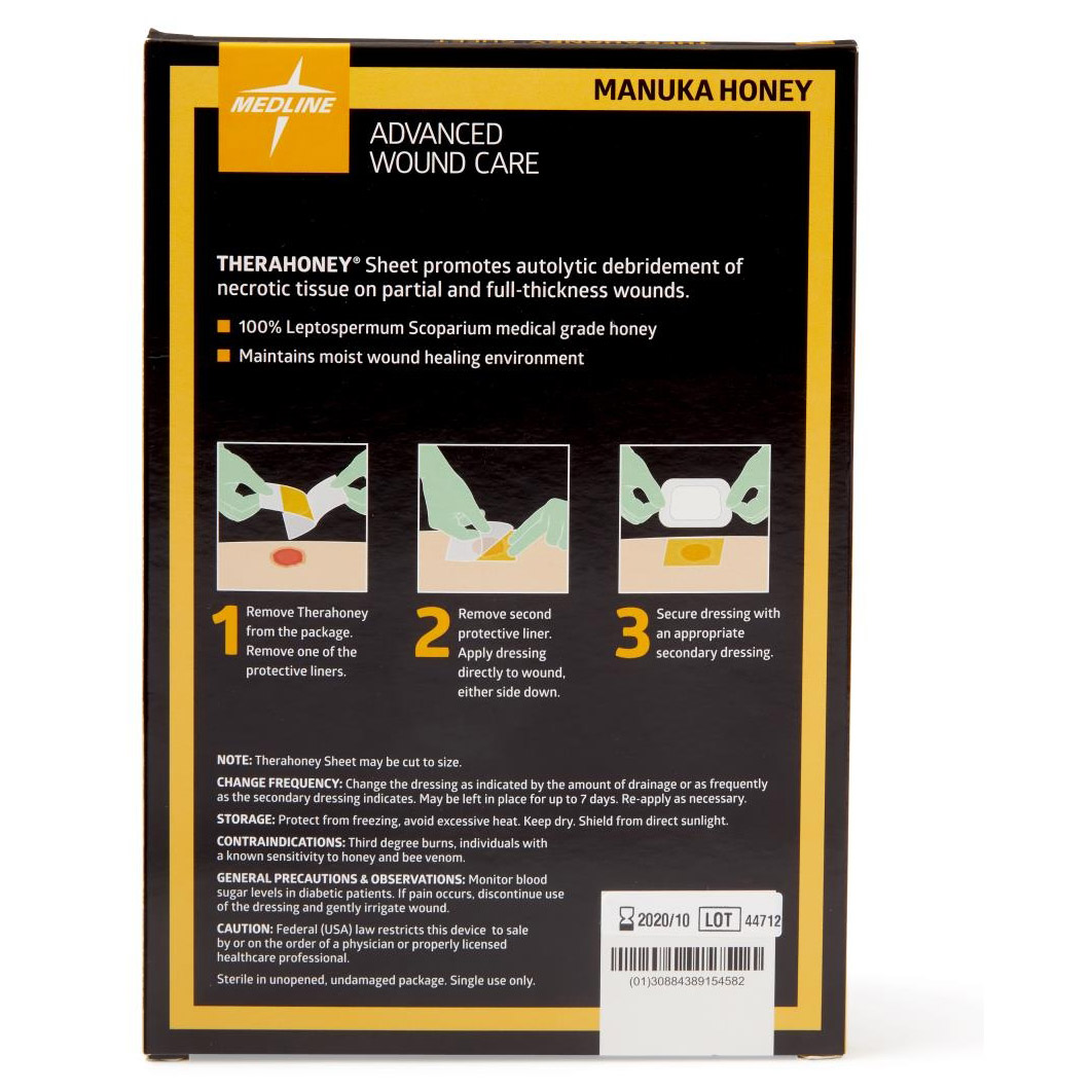 Medline TheraHoney Honey Dressing Sheet thumbnail 2
