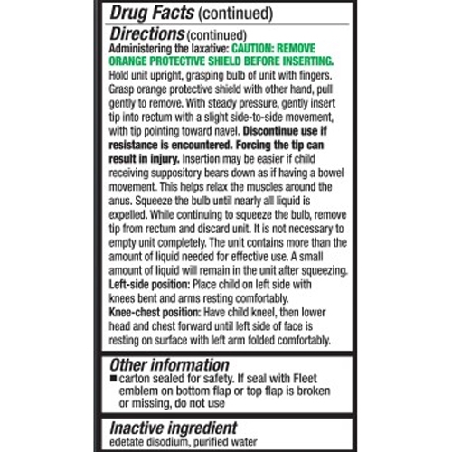 Pedia-Lax Liquid Glycerin Laxative Suppositories thumbnail 4