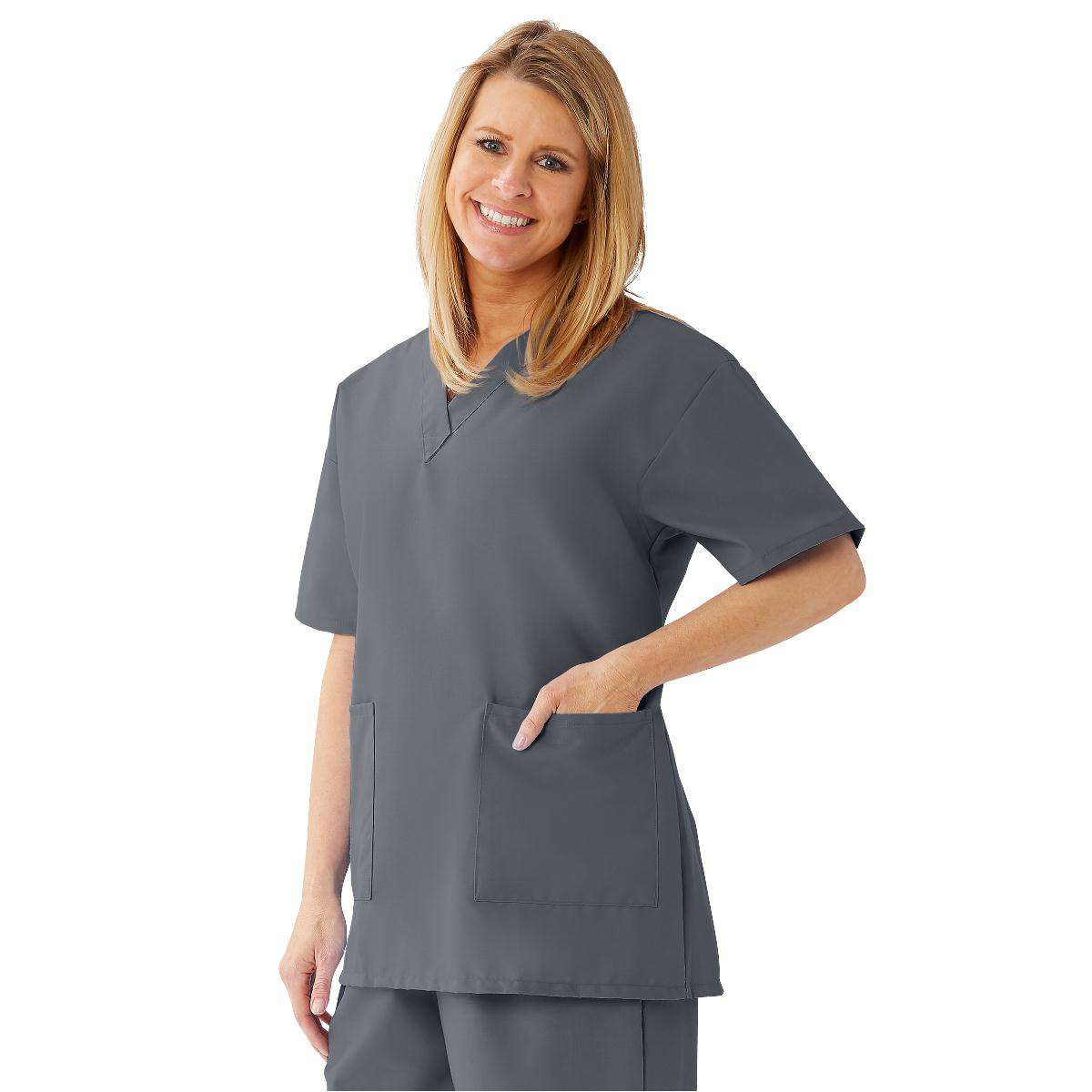 Medline Angelstat Women's V-neck Tunic Scrub Tops thumbnail 1
