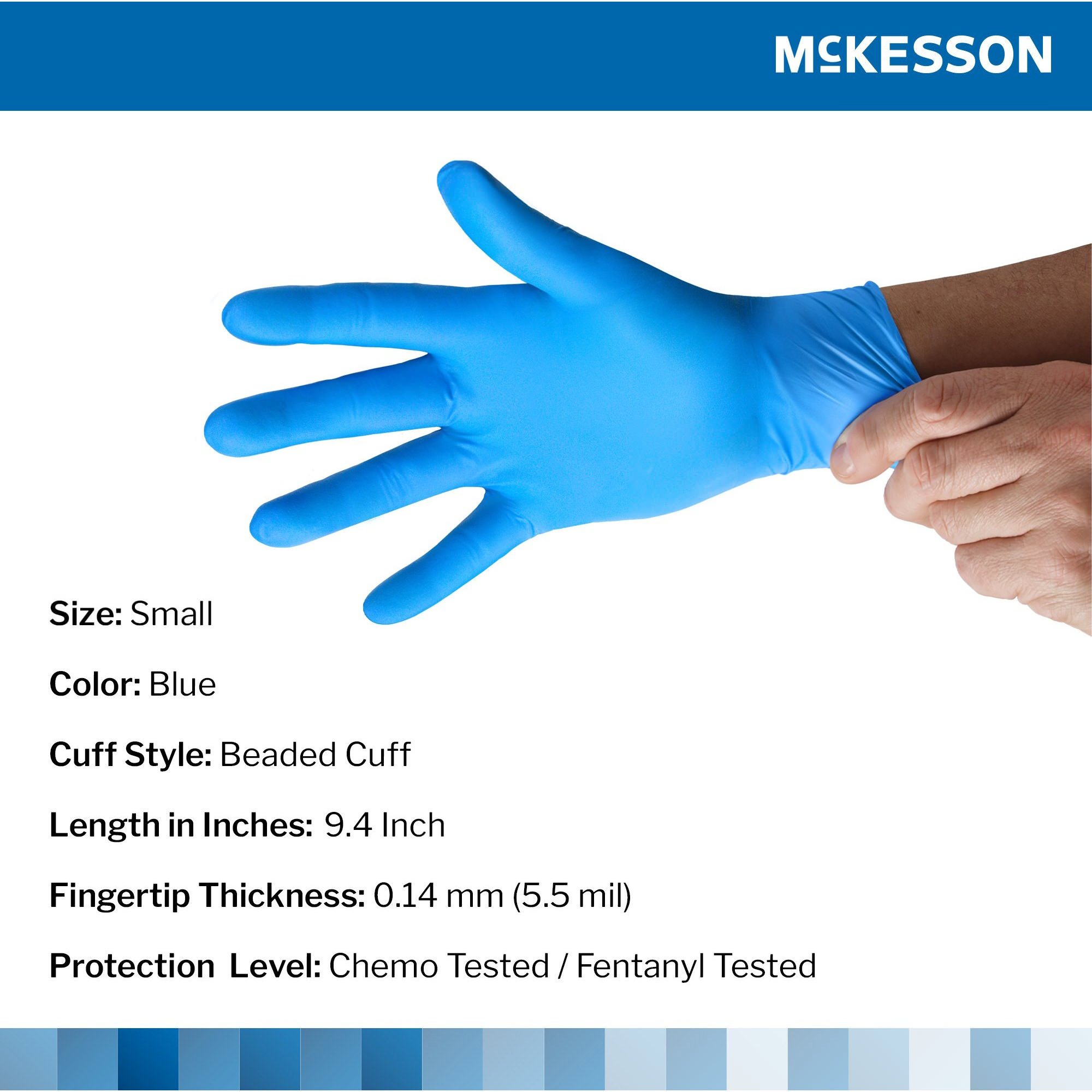 McKesson Confiderm 6.8C Nitrile Exam Gloves thumbnail 2