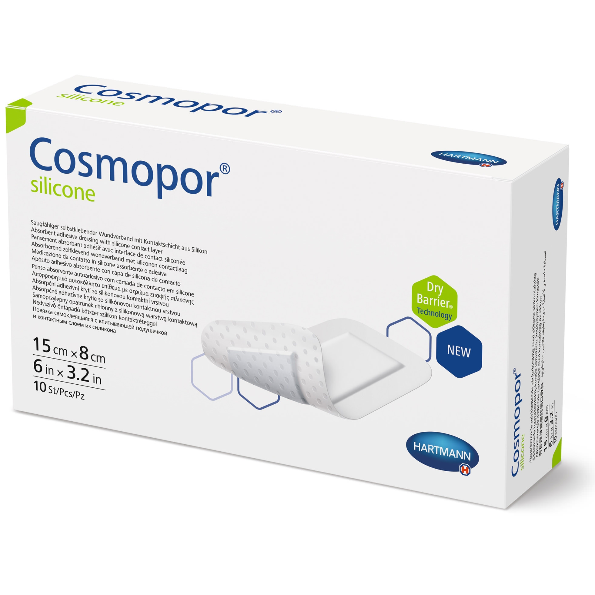 Cosmopor Silicone Dressing White Rectangle Sterile thumbnail 3