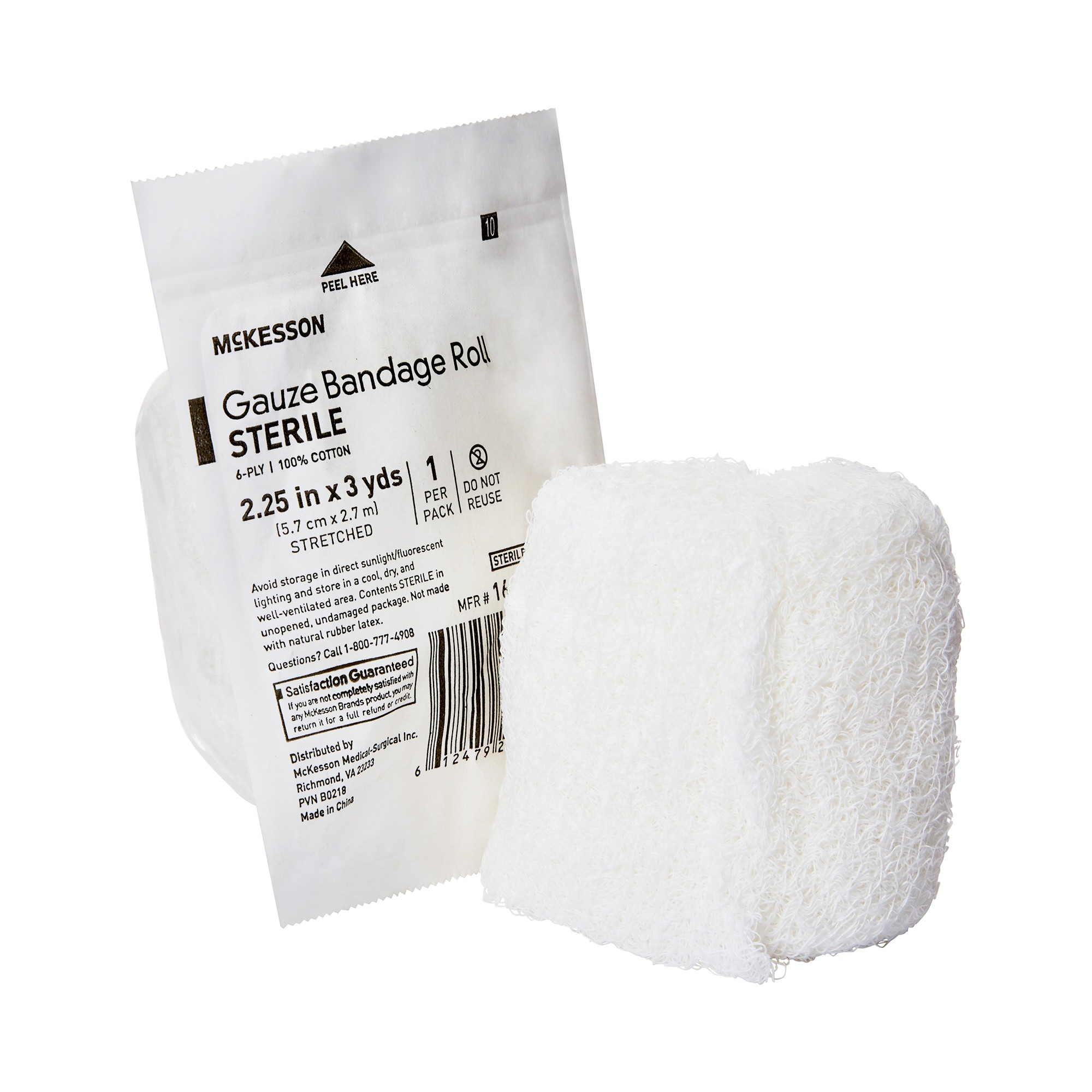 McKesson Fluff Bandage Roll White 2-1/4 Inch x 3 Yard 6-Ply Roll Shape thumbnail 1