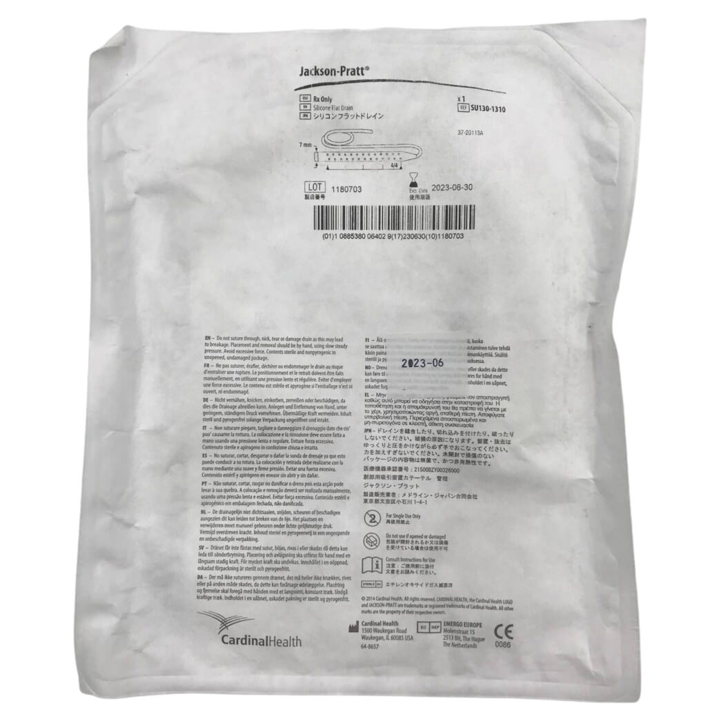 Jackson-Pratt Full Perforated Silicone Flat Drain without Trocar thumbnail 2