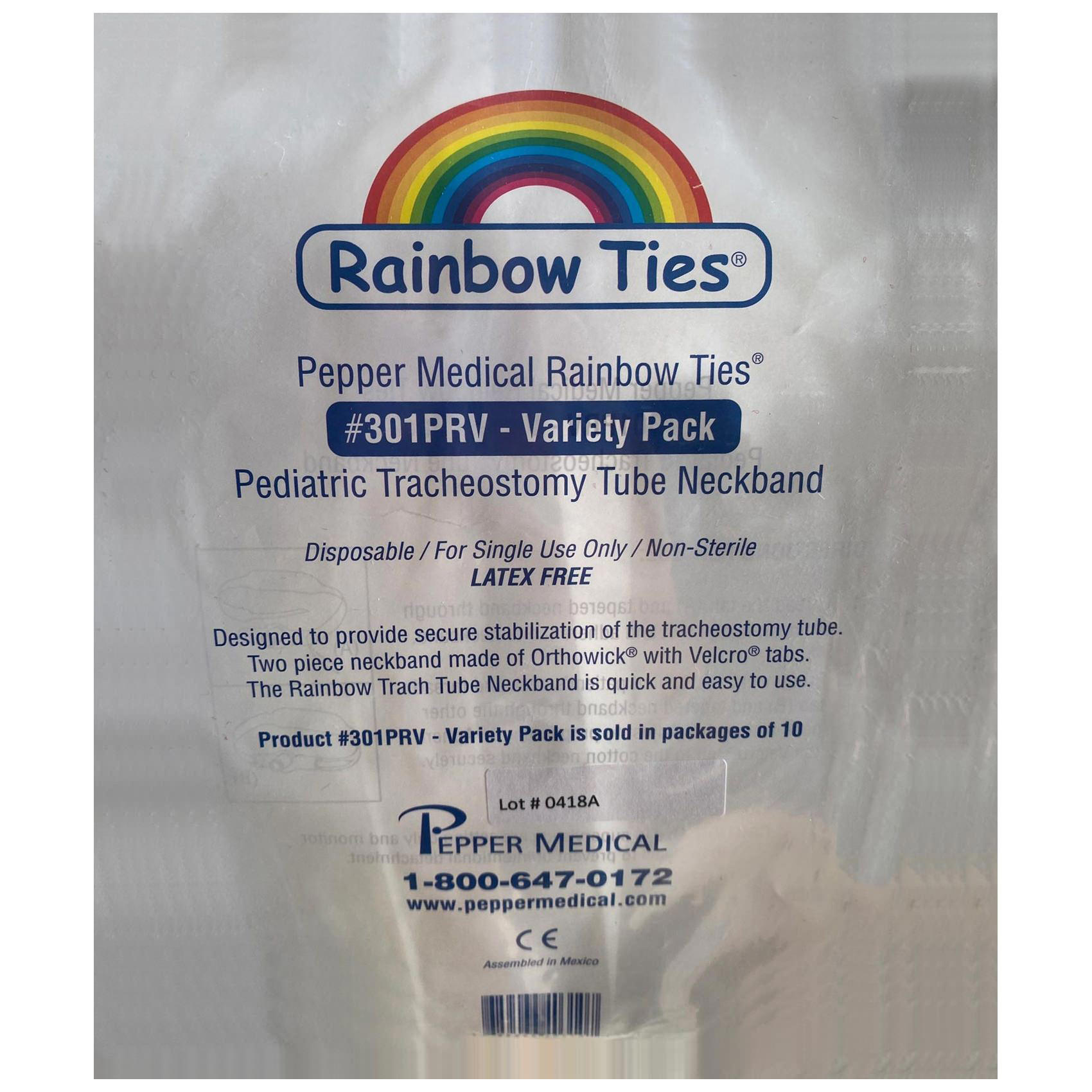 Rainbow Ties Pediatric Tracheostomy Tube Neckband thumbnail 2