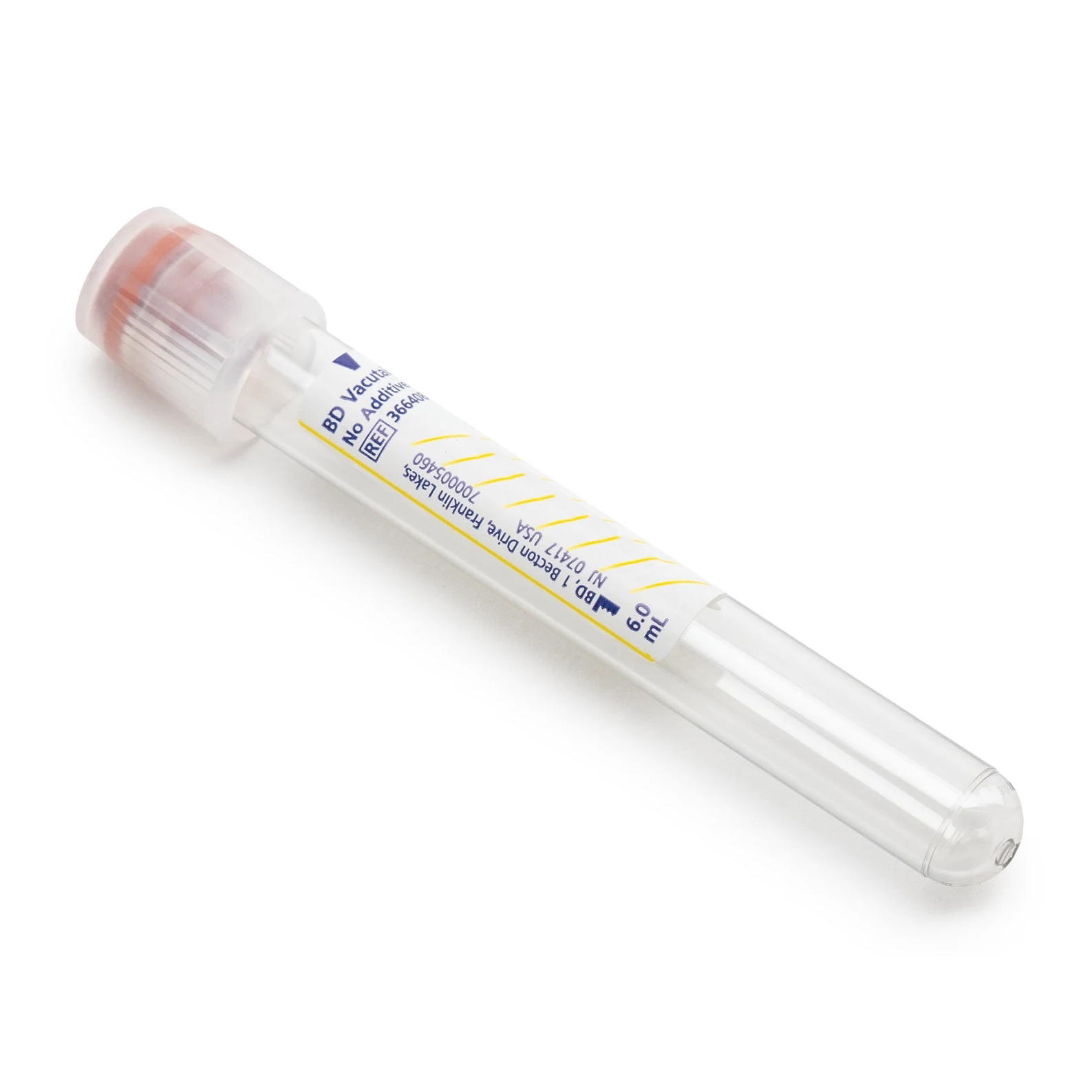 BD Vacutainer No Additive (Z) Plus 6 mL Blood Collection Tube