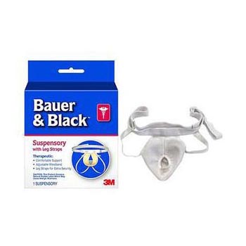 3M Bauer & Black Scrotal Support Suspensory with Leg Straps, Medium thumbnail 1