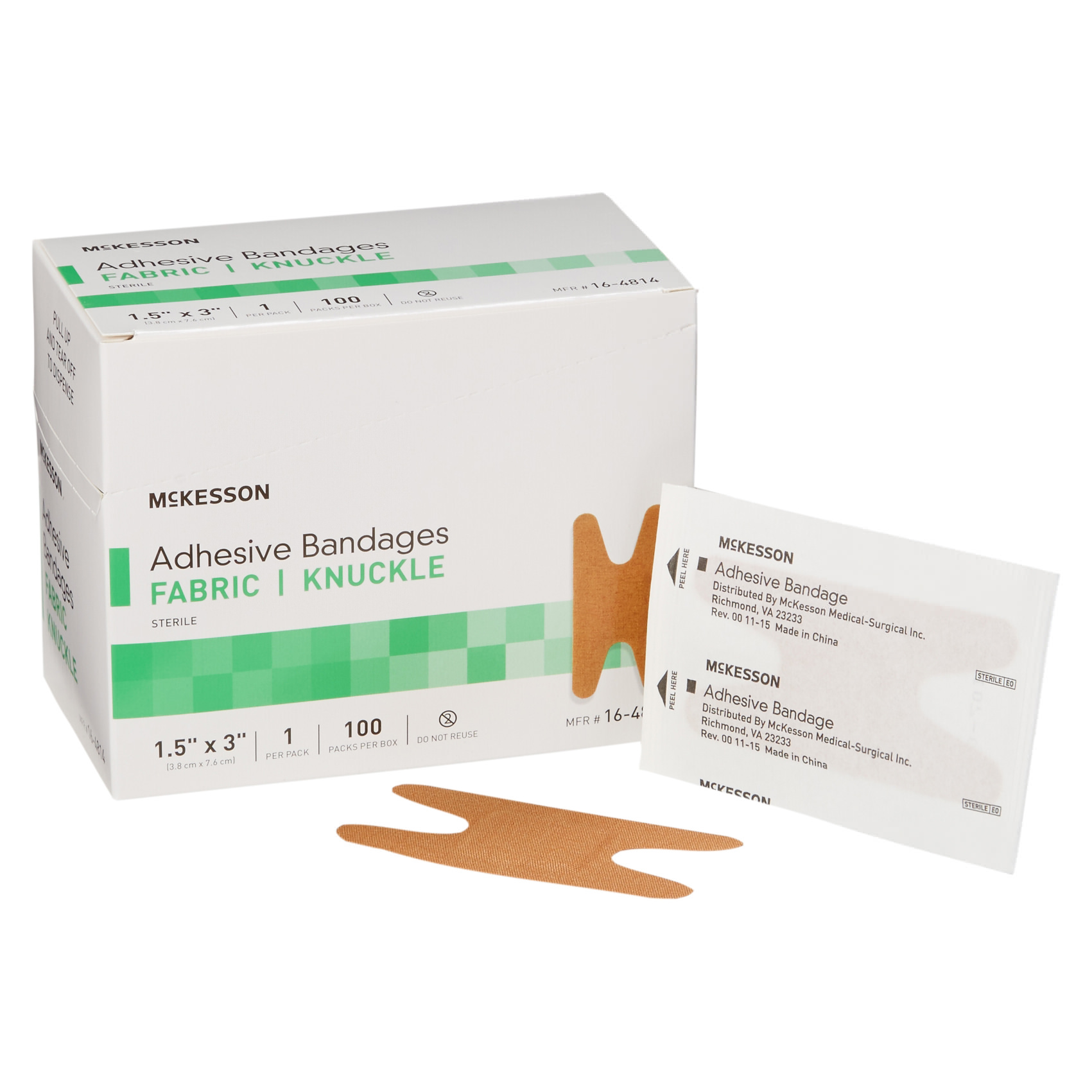 McKesson Fabric Knuckle Strip Adhesive Bandage - Main image