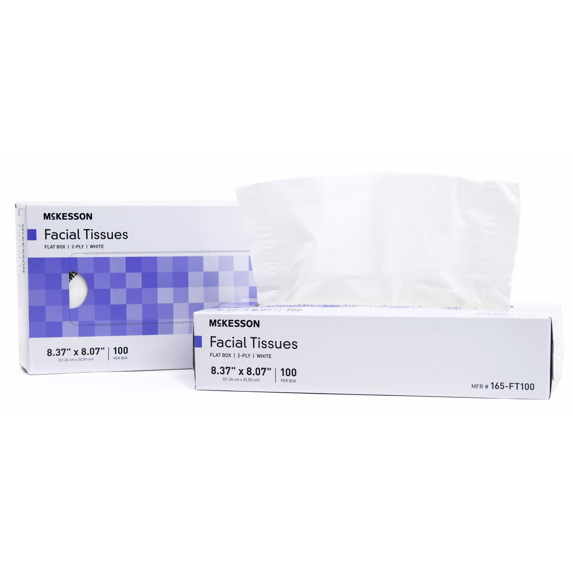 McKesson 2-Ply Facial Tissues | Soft, Latex-Free, Multiple Sizes