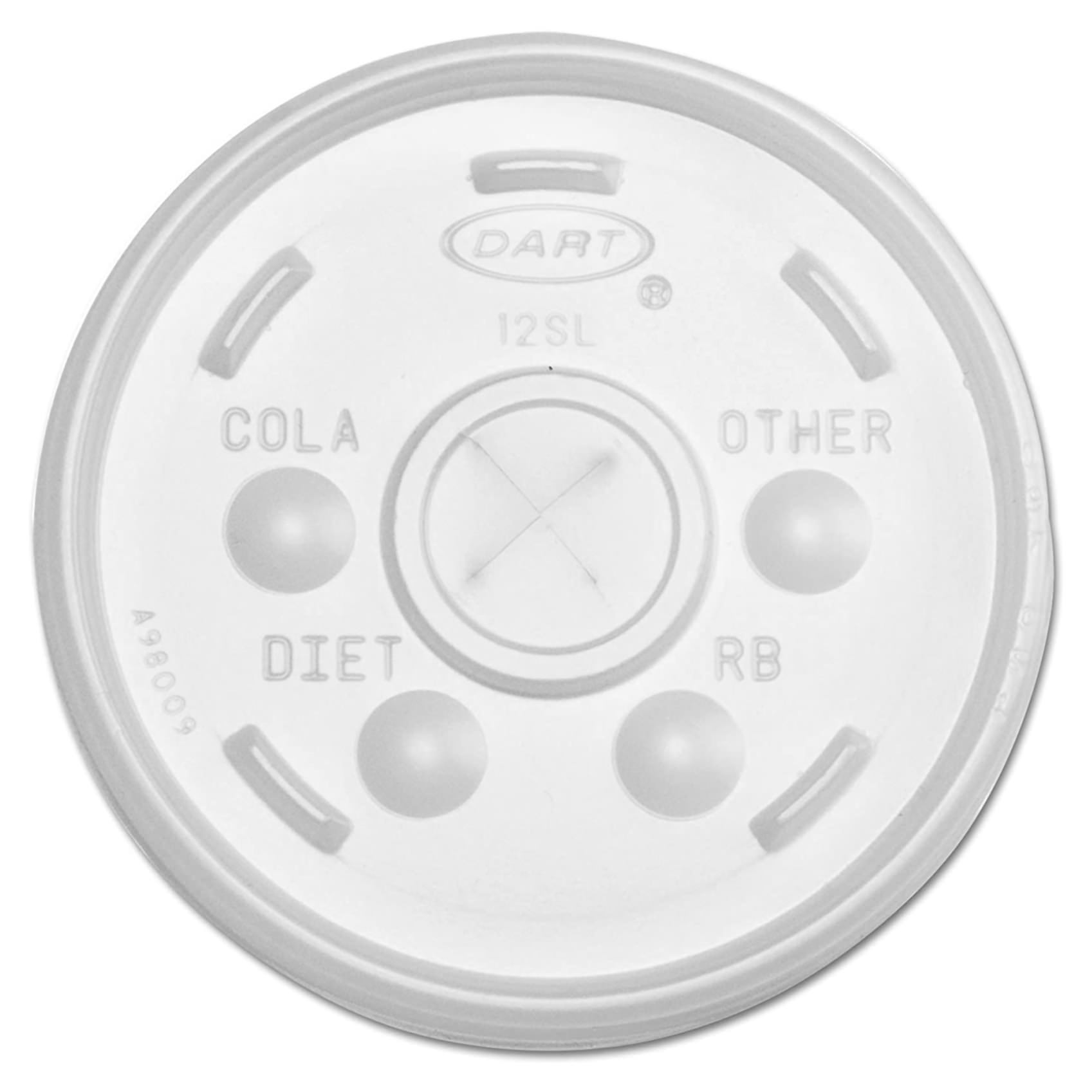 Dart 12 oz Translucent Disposable Drinking Cup Lid thumbnail 1