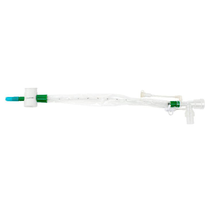 Dynarex Closed Suction Tracheostomy Catheter with Double Swivel Elbow, 14 FR